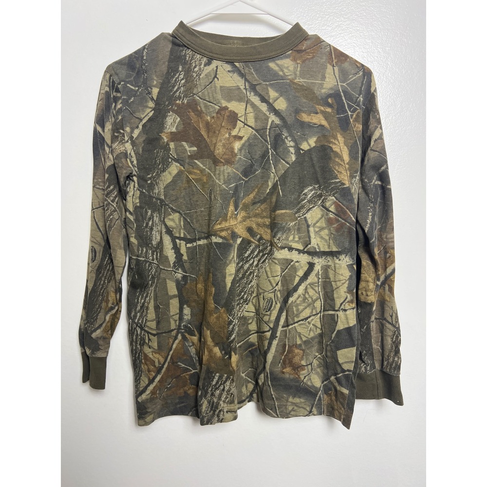 Ranger Kids XL Realtree Hardwoods Camo LS T-Shirt Brown Green Hunting Rugged